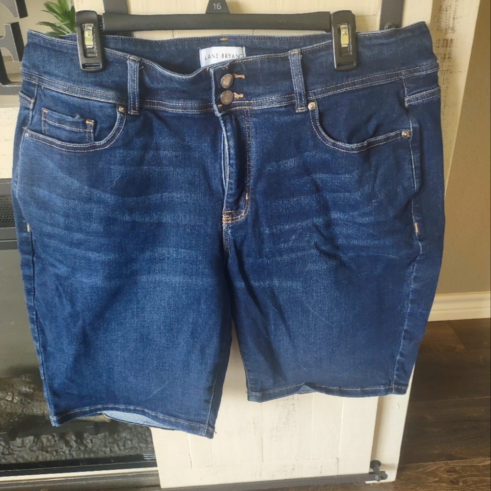 Lane Bryant Dark Blue Denim Shorts